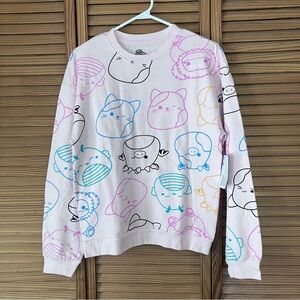 🎀Squishmallow Squad Cute Pastel Barbie Pink Kawaii Graphic Sweatshirt-Size 12-14